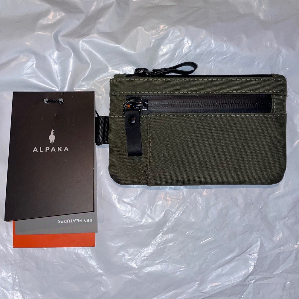 Alpaka Zip Pouch Pro Dark Green X-Pac VX21 Hook & Loop EDC Wallet AD010750503